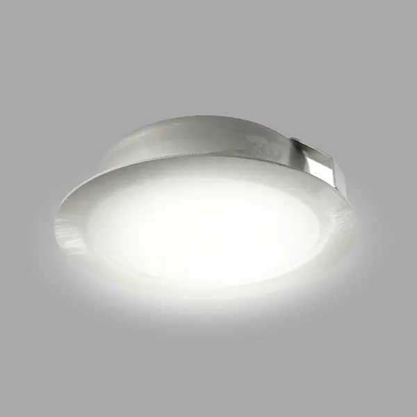 фото Светильник точечный светодиодный встраиваемый ск50-4м под отверстие 60 мм 1.5 м² белый свет цвет никель светкомплект