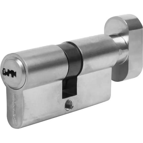 Цилиндр Standers TTBL1-3030NBNS, 30x30 мм, ключ/вертушка, цвет никель цилиндр standers 00712770 35x35 мм ключ ключ никель
