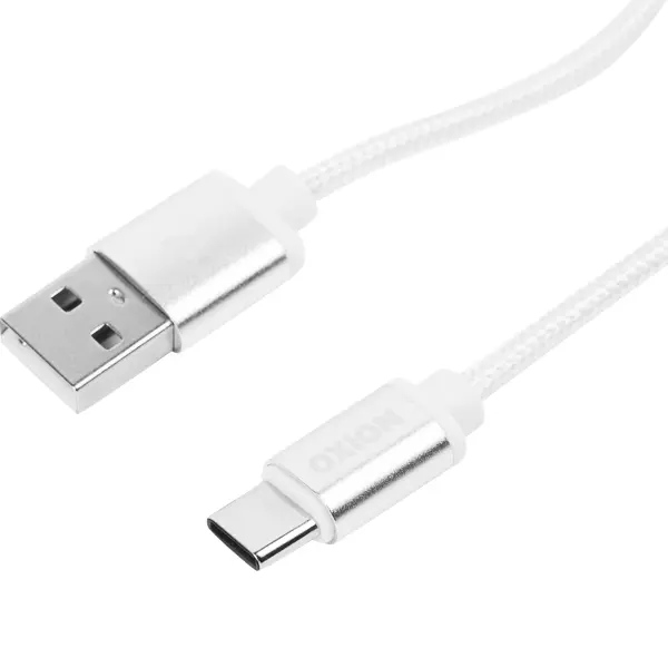 Кабель Oxion USB-Type-C 1.3 м 2 A цвет белый кабель oxion usb type c 1 3 м 2 a красный