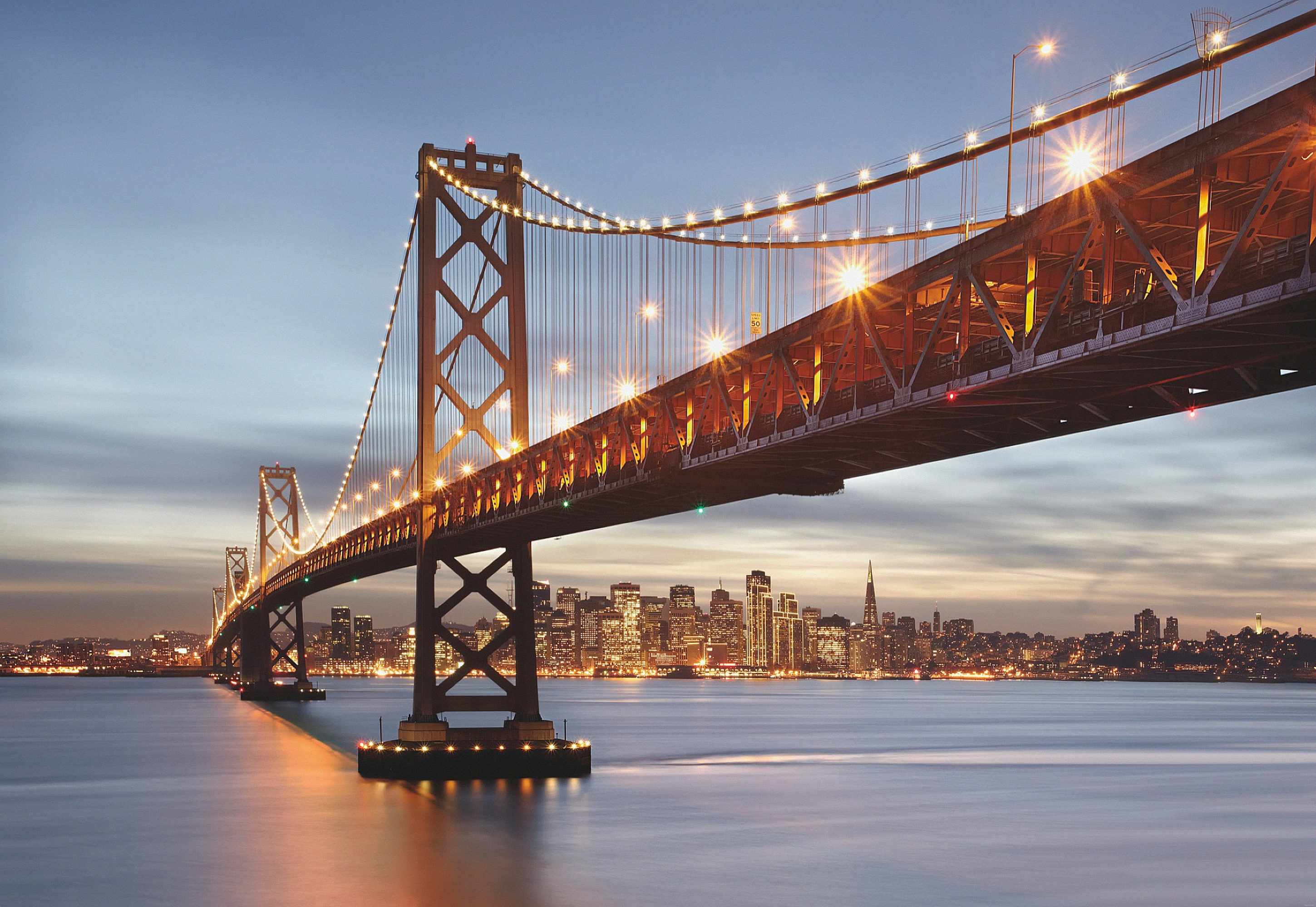 Д вые. Фотообои Komar Сан Франциско. Бруклинский мост Сан Франциско. Мост Бэй бридж. Фотообои Komar Bay Bridge 8-733.