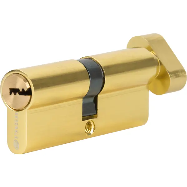 Цилиндр Standers TTAL1-4040NBGD, 40x40 мм, ключ/вертушка, цвет латунь цилиндр standers 00712770 35x35 мм ключ ключ никель