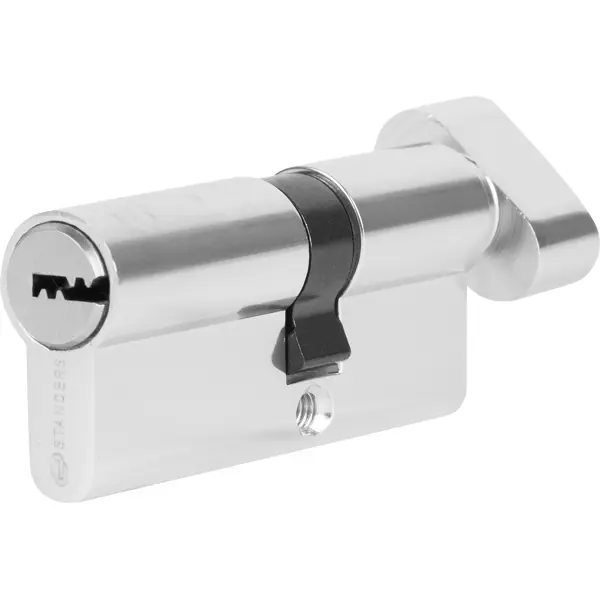 Цилиндр Standers TTAL1-3040NBCR, 30x40 мм, ключ/вертушка, цвет хром многофункциональный ключ deko mw01 10 в 1 серебристый
