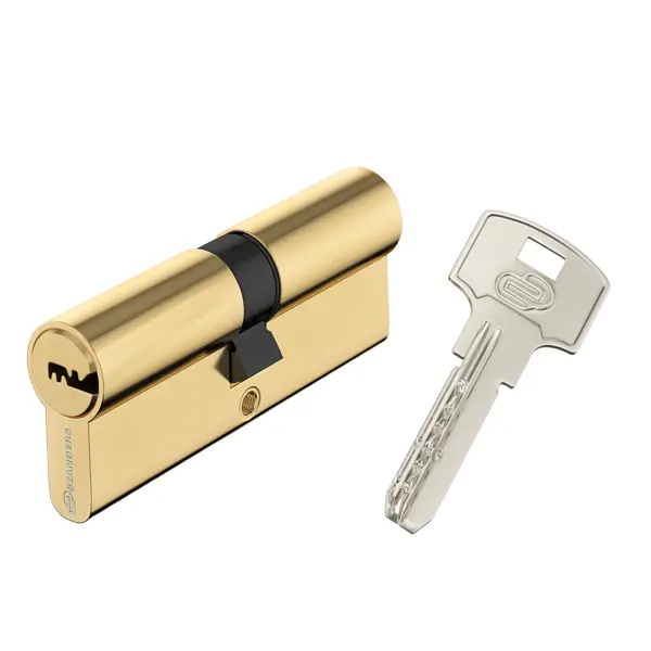 Цилиндр Standers TTAL1-4040GD, 40x40 мм, ключ/ключ, цвет латунь цилиндр standers 00712772 40x40 мм ключ ключ никель