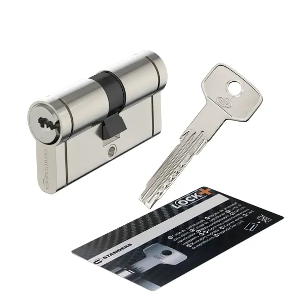 Цилиндр Standers 00712761, 30x30 мм, ключ/ключ, цвет никель кольцо для ключей standers 30 мм никель 3 шт