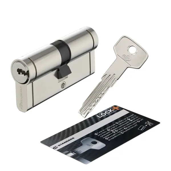 Цилиндр Standers 00712770, 35x35 мм, ключ/ключ, цвет никель многофункциональный ключ deko mw01 10 в 1 серебристый