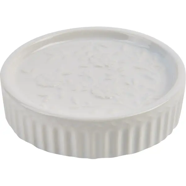 Мыльница Sensea Charm керамика цвет белый стакан для зубных щёток sensea charm керамика белый