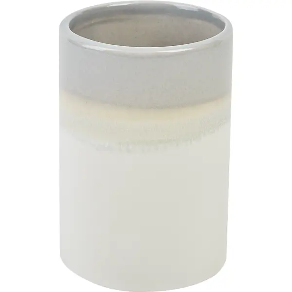Стакан для зубных щёток Sensea Bab керамика цвет белый пьедестал для раковины cersanit ирида карина 18 5x69 см керамика