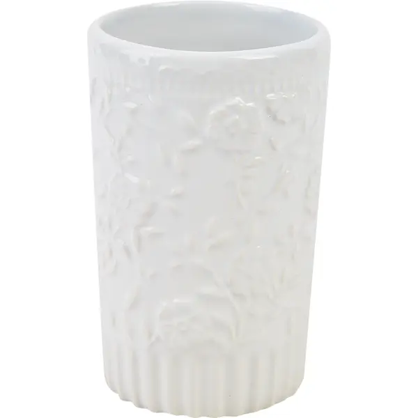 Стакан для зубных щёток Sensea Charm керамика цвет белый стакан для зубных щёток аквалиния stone цемент белый