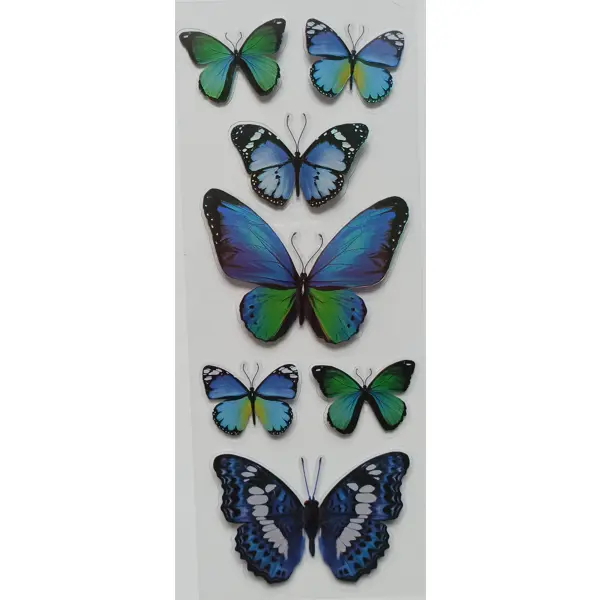 украшение садовое бабочки на штекере 5 штук нбд5 9 Наклейка 