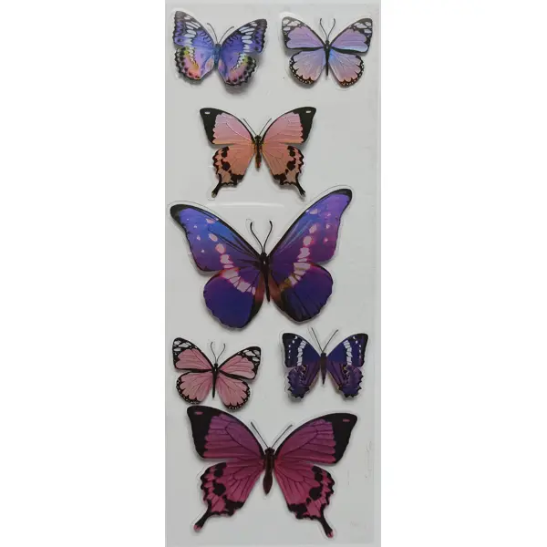 наклейка сияющие бабочки декоретто Наклейка 