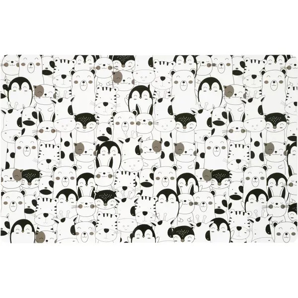 Салфетка сервировочная Пингвины 26x41 см прямоугольная ПВХ цвет белый/чёрный/серый салфетка сервировочная пингвины 26x41 см прямоугольная пвх белый чёрный серый