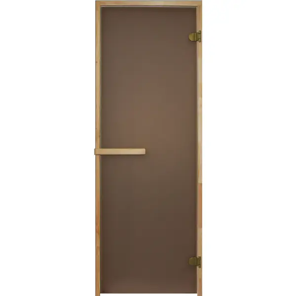 фото Дверь для сауны 69х189 см цвет матовая бронза без бренда
