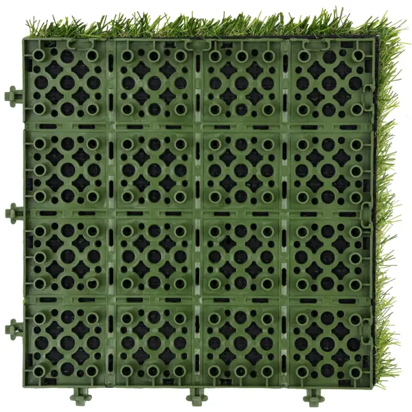 фото Покрытие искусственное трава vidage75 толщина 30 мм 30х30 см (рулон) цвет зеленый без бренда