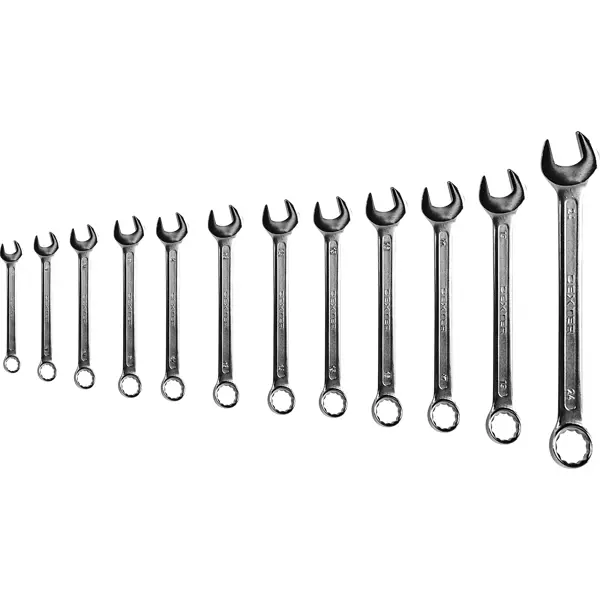 Набор ключей комбинированных Dexter COMB.12PCS SET 7-24 мм, 12 предметов комбинированный набор отвёрток gross 12167