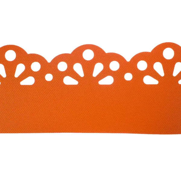 фото Лента бордюрная декоративная «naterial» высота 15 см цвет оранжевый