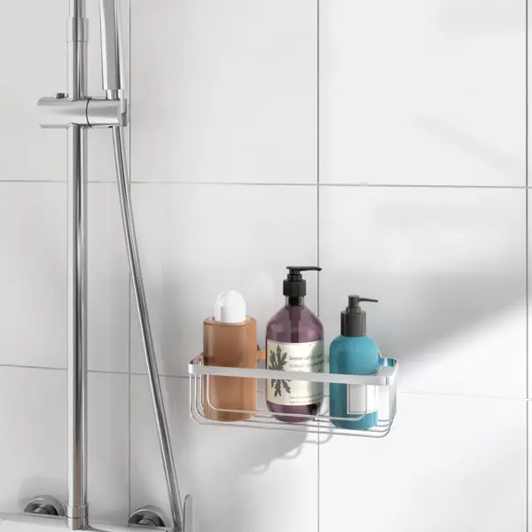 фото Полка для ванной прямоугольная sensea essential цвет хром
