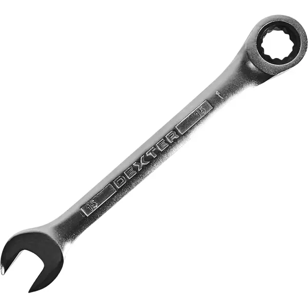 Ключ комбинированный с трещоткой Dexter HT205051 15 мм ключ комбинированный dexter comb 8 8 мм