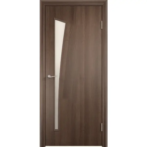 фото Дверь межкомнатная белеза остеклённая финиш-бумага ламинация цвет дуб тёрнер коричневый 60x200 см verda