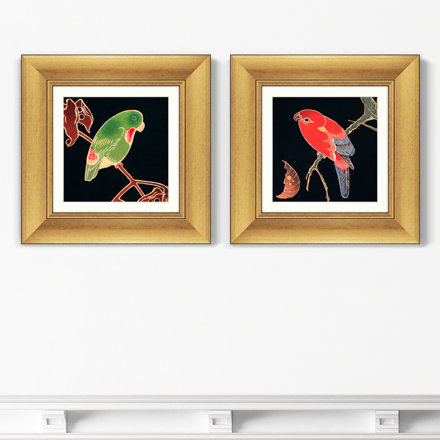 Картина «ArtNoMore» Диптих Red and Green Parrots, 1900г. (из 2-х картин) по  цене 14998 ₽/шт. купить в Ульяновске в интернет-магазине Леруа Мерлен