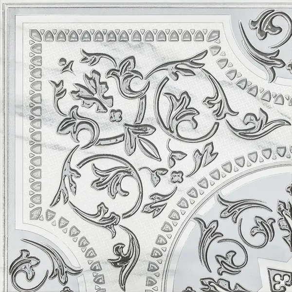 фото Панно lb ceramics бьянка каррара 90x90 см керамогранит матовый цвет бело-серый мрамор
