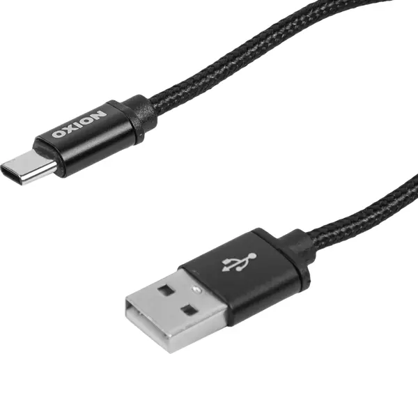 Кабель Oxion USB-Type-C 1.3 м 2 A цвет черный кабель для зарядки и передачи данных usb type c 2 1а 2 м нейлоновый
