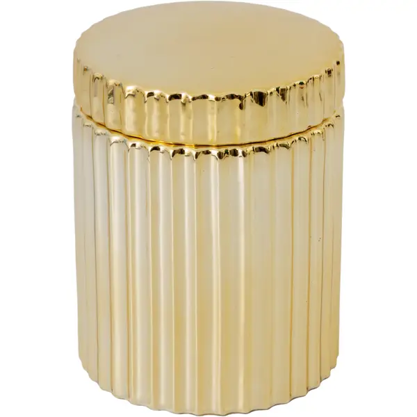 Контейнер для ватных дисков Vidage Linea d Oro цвет золотой баночка для ватных дисков raindrops shade керамика