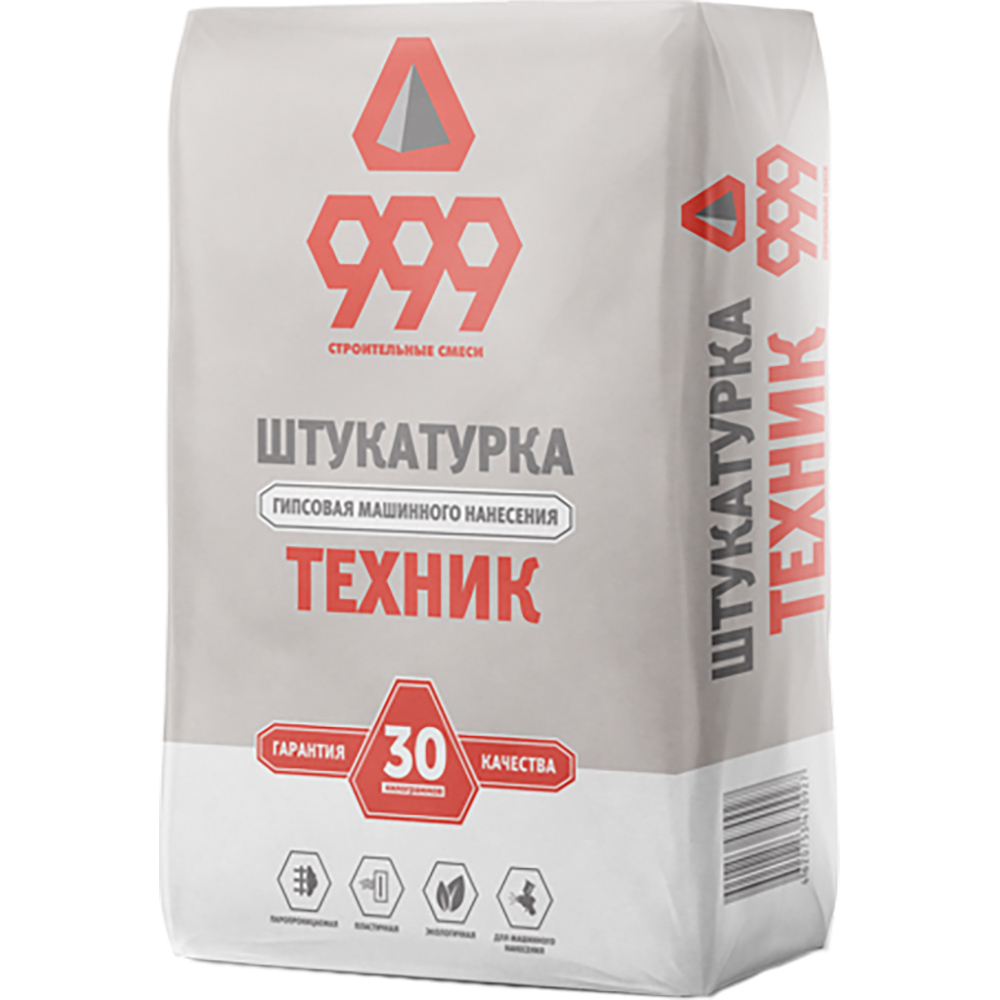 Штукатурка гипсовая 999 Техник 30 кг ✳️ купить по цене 510 ₽/шт. в Воронеже  с доставкой в интернет-магазине Леруа Мерлен