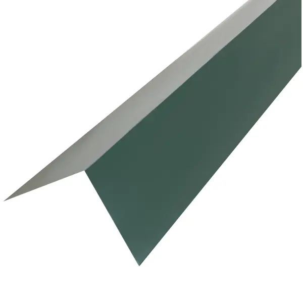 Планка для наружных углов с полиэстеровым покрытием 2 м цвет зелёный планка ветровая 2 м ral 6005 зелёный