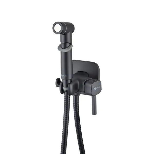 Смеситель с гигиеническим душем Lemark Solo LR7165BL однорычажный цвет черный смеситель для ванны с душем союзкран