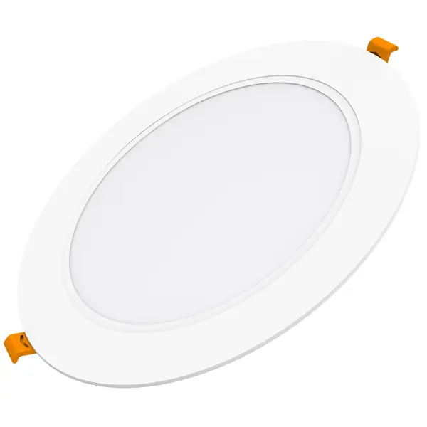 фото Светильник точечный светодиодный gauss downlight круг под отверстие 125 мм, 4 м², нейтральный белый свет, цвет белый