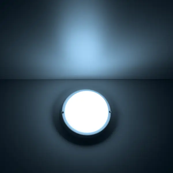 фото Светильник жкх светодиодный gauss elementary 12 вт 6500k ip65 с микроволновым датчиком движения, накладной, круг, цвет белый