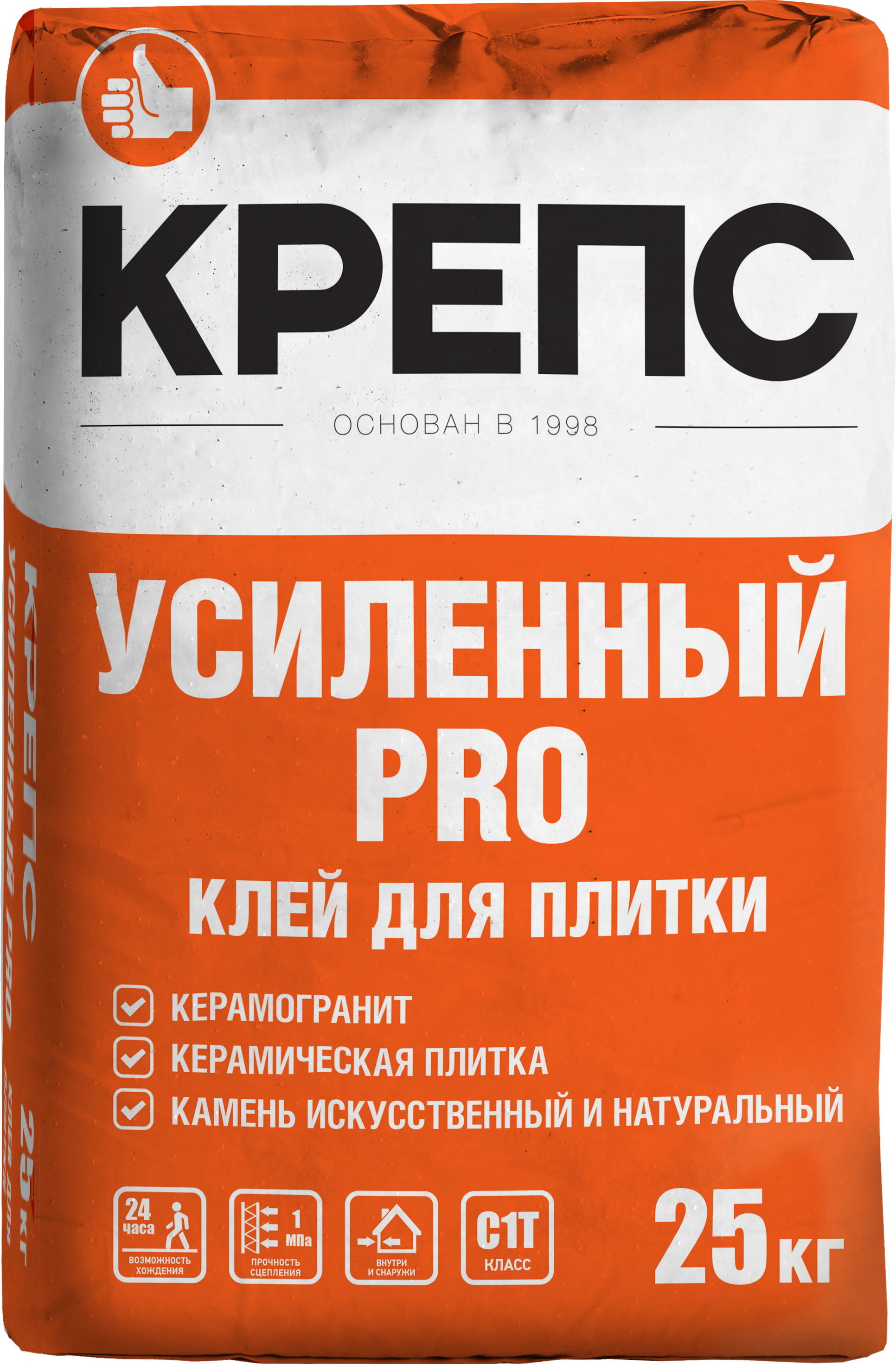 Клей для плитки Крепс Усиленный Pro 25 кг ✳️ купить по цене 458 ₽/шт. в  Тюмени с доставкой в интернет-магазине Леруа Мерлен