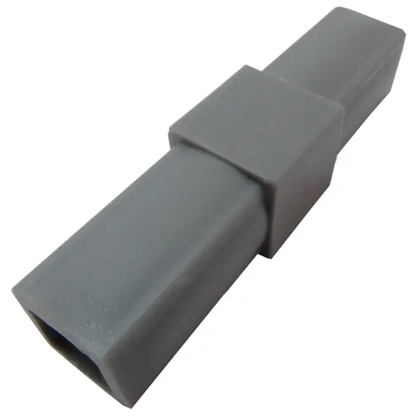  пластиковый для трубы 20х20 мм 2-палый пластик цвет серый .