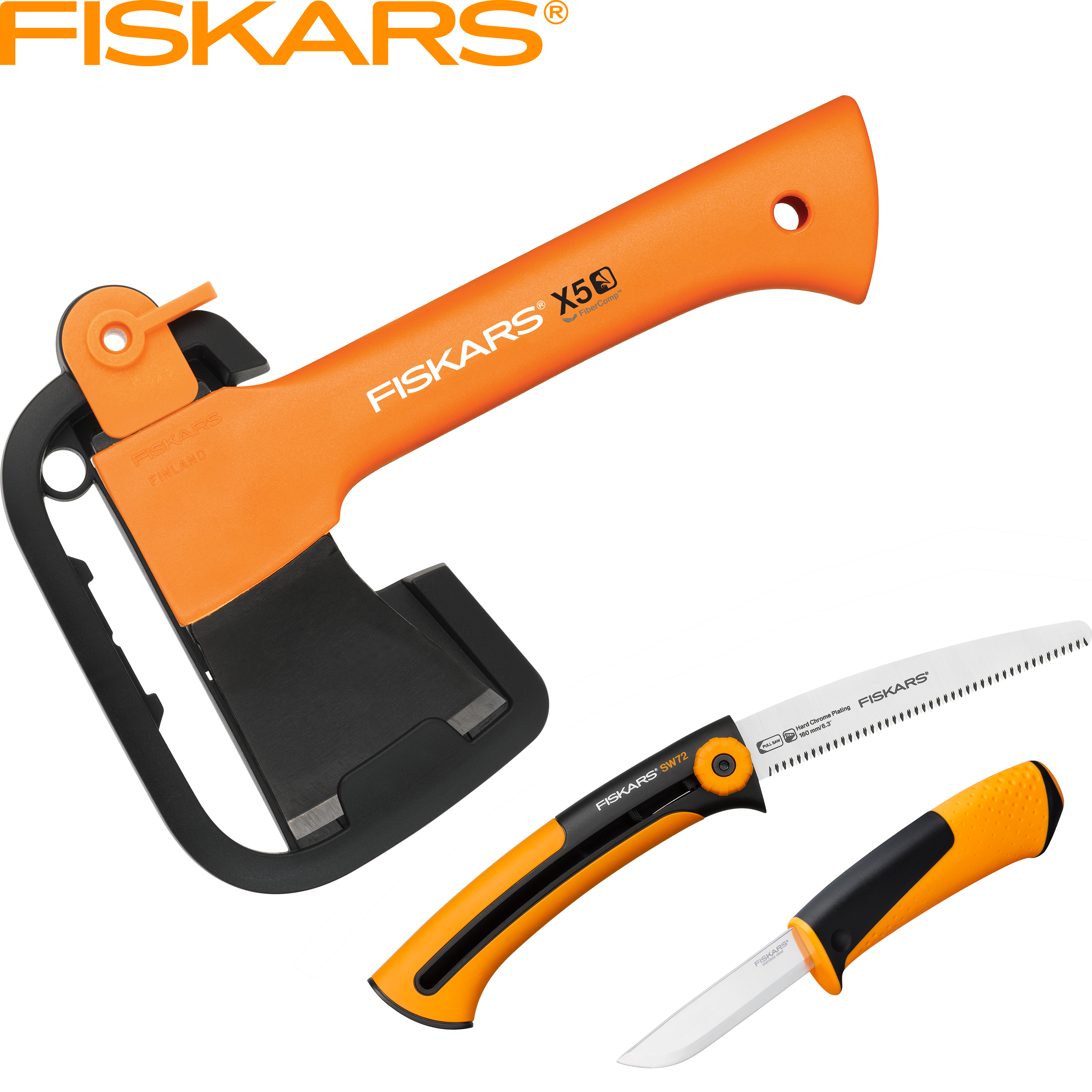 Набор для кемпинга Fiskars топор Х5, пила, нож ✳️ купить по цене 7710 ₽/шт.  в Архангельске с доставкой в интернет-магазине Леруа Мерлен