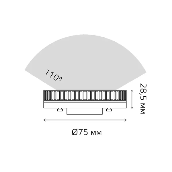 фото Лампа светодиодная gauss basic gx53 230 в 9 вт диск матовый 770 лм тёплый белый свет для диммера