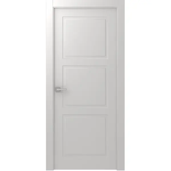Дверь межкомнатная Британия глухая эмаль цвет белый 90x200 см (с замком) петля дверная скрытая 120x30x30 мм цам белый