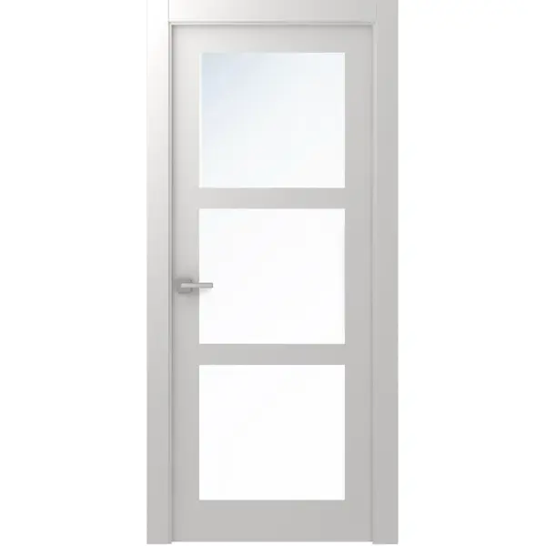 Дверь межкомнатная Британия остеклённая эмаль цвет белый 90x200 см (с замком) nashi uslugi