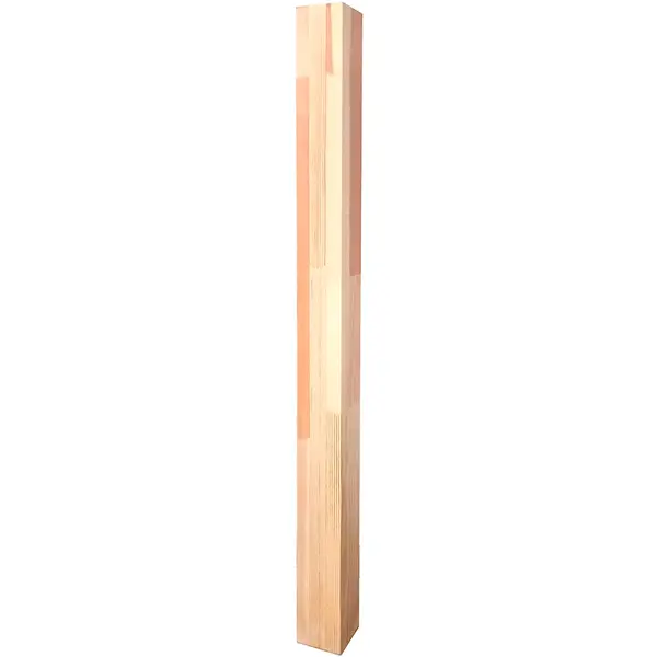 Столб лестничный цельноламельный лиственница сорт Экстра прямой 80x80x1200 мм столб лестничный сращенный лиственница сорт экстра витой 90x90x1200 мм