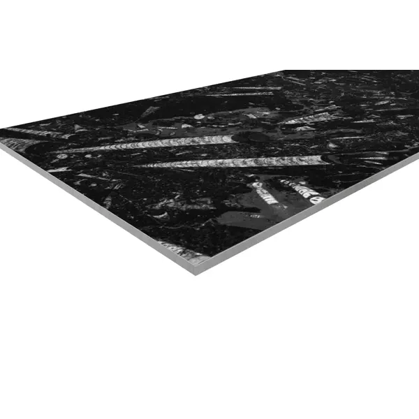 Стеновая панель Fossil Nero 300x0.4x60 см АКП цвет черный стеновая панель alumoart sahara noir cord 48 1 4 60x0 4x120 см алюминий камень