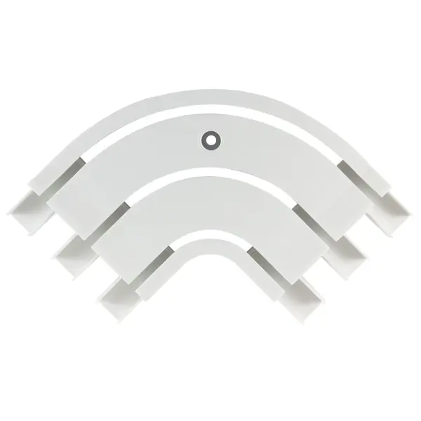 Соединитель поворотный трехрядный Inspire внутренний пластик цвет белый механизм для рулонной шторы inspire 40 120 см белый