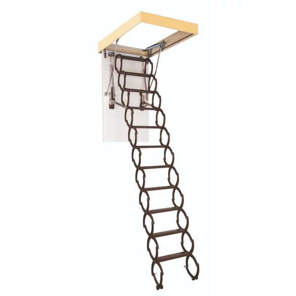 Лестница чердачная ножничная OST-B 120x60x280 см лестница чердачная складная с секциями ultra 70x120x300 см