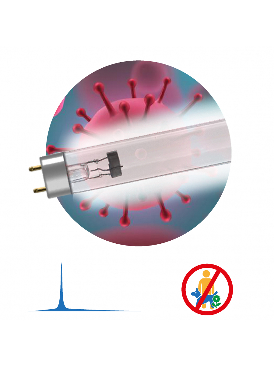 Бактерицидная ультрафиолетовая лампа ЭРА UV-С ДБ 15 Т8 G13 T8/15W (25/ .