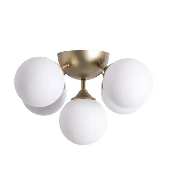 Люстра потолочная Arte Lamp Fobos, 5 ламп, 15 м², цвет золотистый люстра потолочная biela 5005 5 5 ламп 15 м² цвет белый