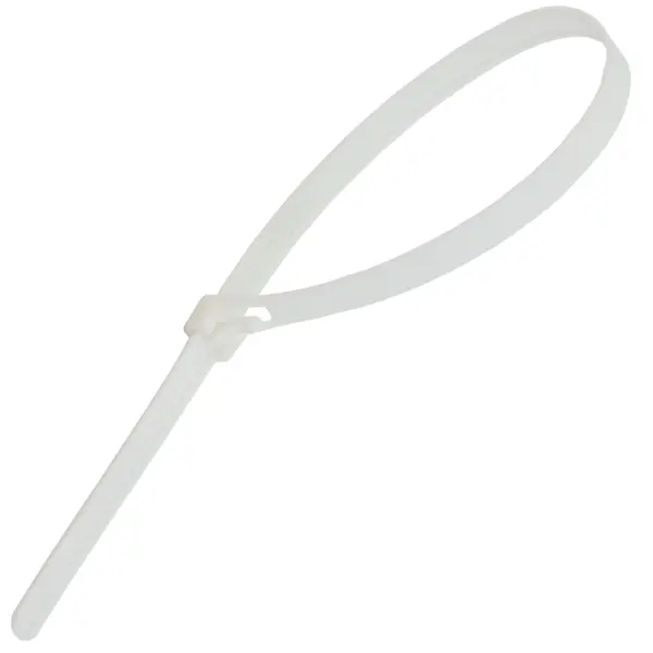 фото Стяжка кабельная многоразовая европартнер prm 7.5x300 мм нейлон цвет белый 12 шт.