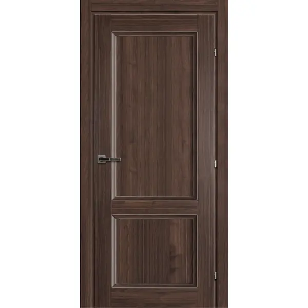 Дверь межкомнатная Танганика Ноче глухая CPL ламинация цвет коричневый 90x200 см (с замком и петлями) nashi uslugi