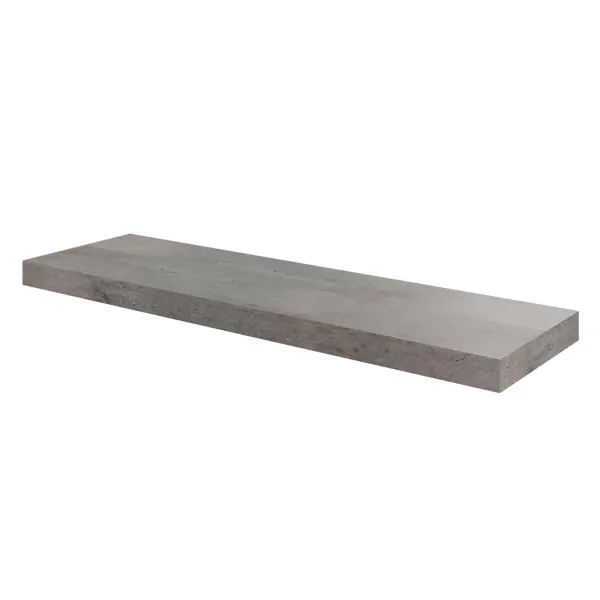 Полка мебельная Spaceo Concrete 80x23.5x3.8 см МДФ цвет бетон полка мебельная spaceo white marble 80x23 5x3 8 см мдф белый мрамор