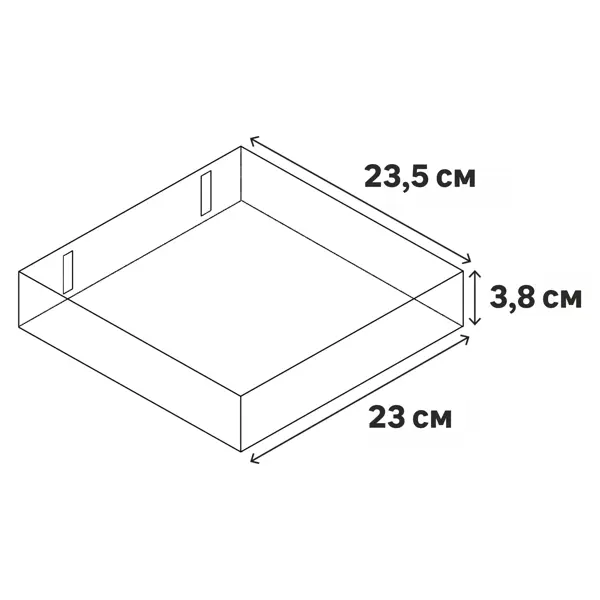 фото Полка мебельная spaceo concrete 23x23.5x3.8 см мдф цвет бетон