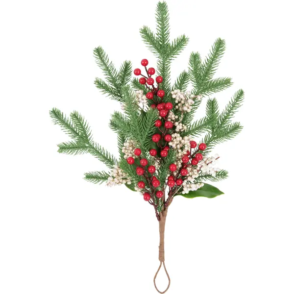 Ветка рождественская с ягодами литая 50 см 10 62 дюймовая рождественская елка с висячими украшениями