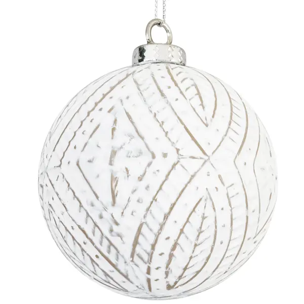 Елочный шар «Loft» ø8 см пластик белый украшение новогоднее шишка 5 см пластик золото