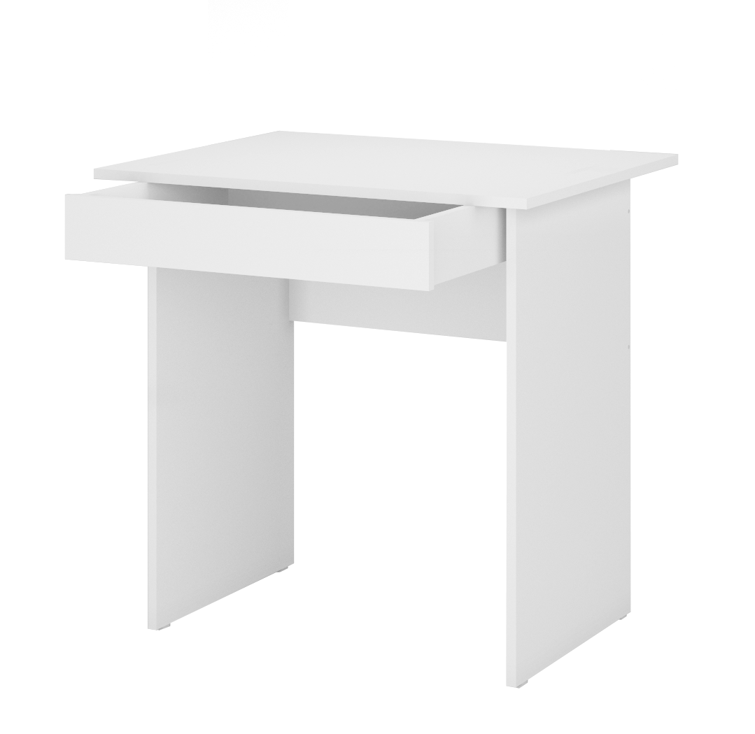 Письменный стол Милан с ящиком 76.5x74.5 см ЛДСП цвет белый в Воронеже .